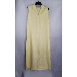 Westbound Shirt Dress Maxi Length Size L New Sleeveless Front Slit